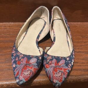 Nine West Women's Floral Flats - Blue and Red